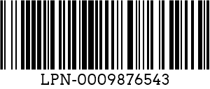 Cód 128 barcode example